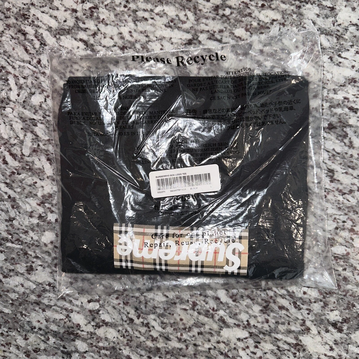 Supreme x Burberry box logo tee