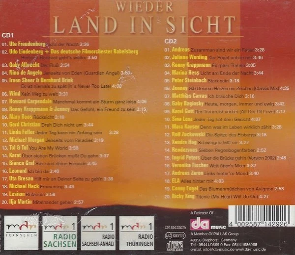 Wieder Land in Sicht - 2 CD, Ute Freudenberg, Udo Lindenberg, Karat, Mary Roos.. - Bild 2 von 2