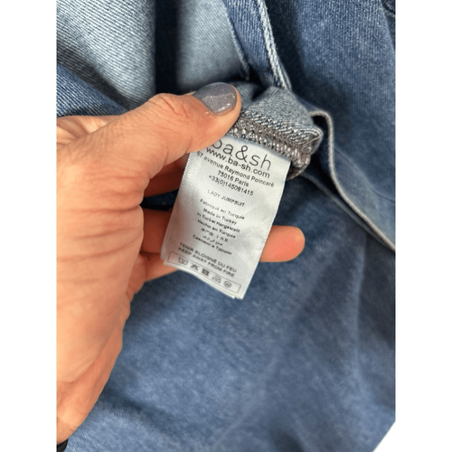 Ba&sh x Vestiare Collection Tao Jumpsuit Gr. 2 blau klassisch Y2K weites Bein - Bild 9 von 9