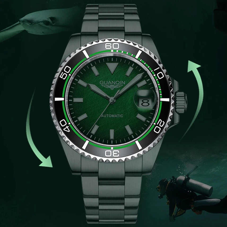 Reloj mecánico automático para hombre bisel de cerámica cristal de zafiro movimiento Japón NH35 Foto 3 de 4