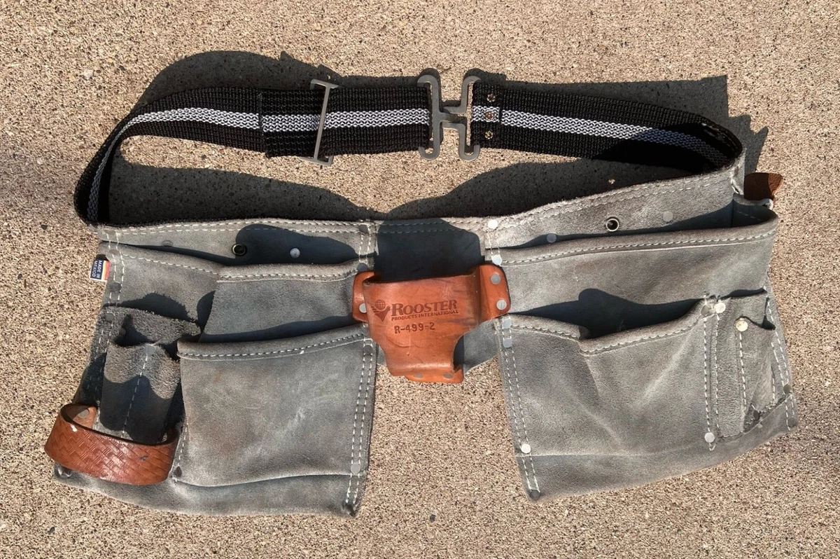 Rooster Products International Leather and Suede Adjustable Tool Belt R 499 2
