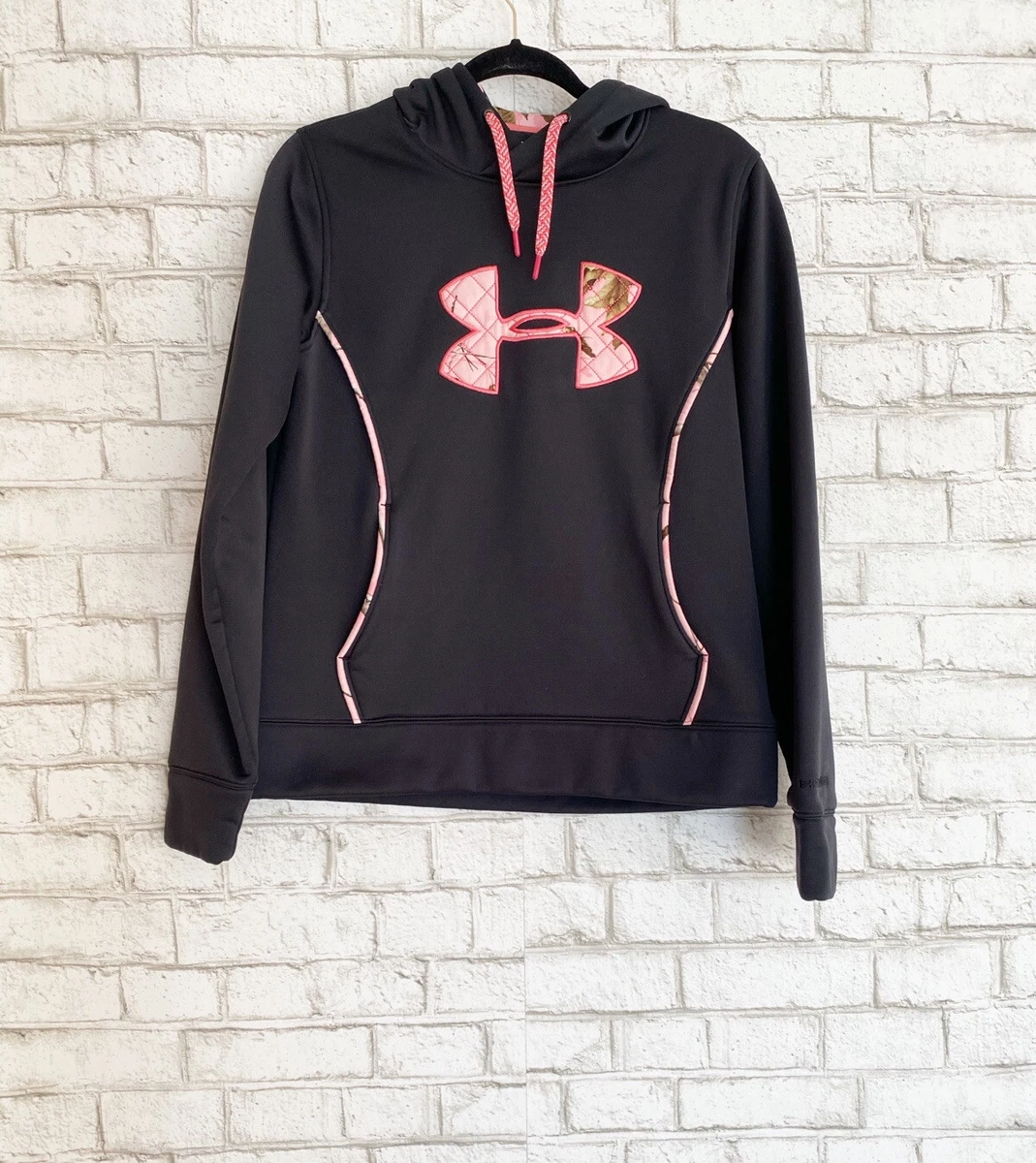 Pink camo under shop armour hoodie