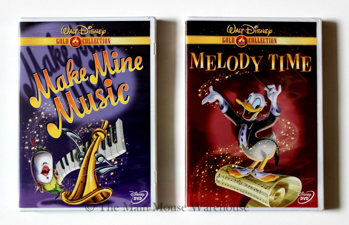Disney's Make Mine Music & Melody Time 2 DVD Movie Set 16 Famous