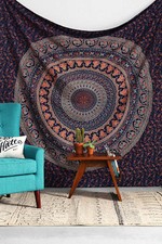 Hippie Tapisserie Indienne Mandala Jeté De Lit Tenture Murale Bohème Couvre-lit