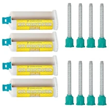 4 X 50ML VPS Unflavored Bite Registration Material FAST Set + 8 PVS Mixing Tips