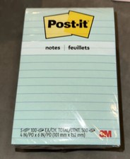 Post-it Original Pads in Marseille Colors Lined 4 x 6 100-Sheet 5/Pack 6605PKAST