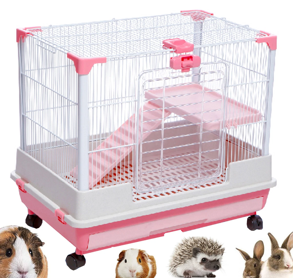 Rolling guinea top pig cage
