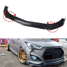 For Hyundai Veloster Front Bumper Lip Chin Spoiler Body Kit Splitter Gloss Black