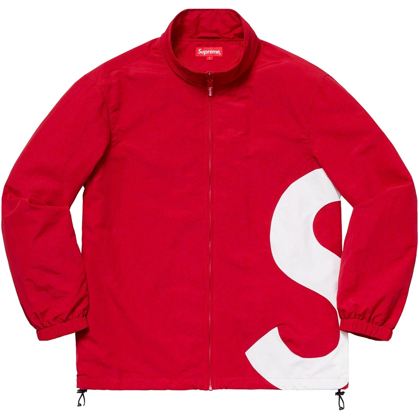 VESTE DE PISTE LOGO SUPREME S ROUGE MOYEN SS19 MOYENNE SEMAINE 17 *EXCELLENT ÉTAT*