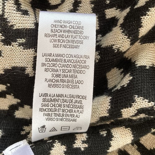 Calvin Klein Womens Sweater M Leopard Animal Print Classic CareerChic Girlboss - Picture 7 of 10