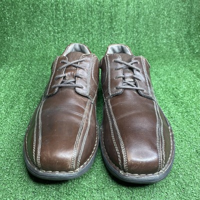 Clarks Brown Leather Bicycle Oxford Lace Up Casual Comfort Shoes Mens 10.5 Mint! Mens Un Briley Pace Tan Leather Oxford Shoes| Clarks main image 3