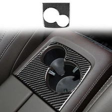 Real Carbon Fiber Rear Drain Cup Holder Trim For Benz GLE W167 2019-2024