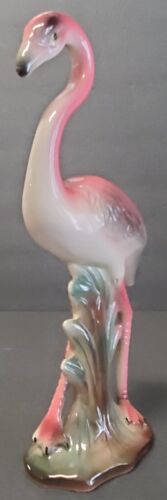 Vintage Maddux CA Graceful 10" Ht. Flamingo Figurine Florida Pink/Green Deco MCM - Picture 3 of 9