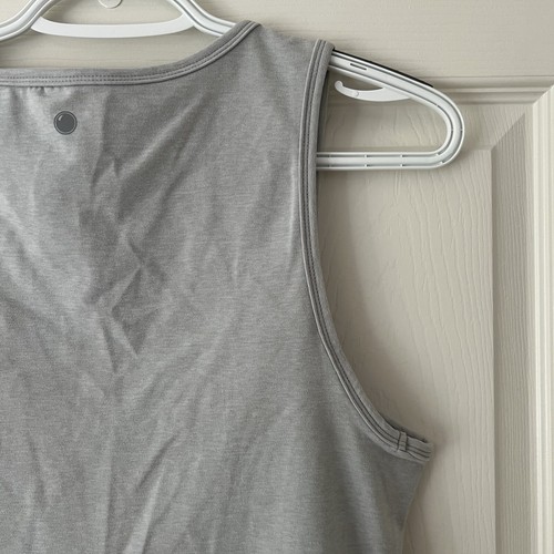 Camiseta sin mangas Yogalicious Lux gris cruzada frontal ropa deportiva elástica verano mediana - Imagen 17 de 22
