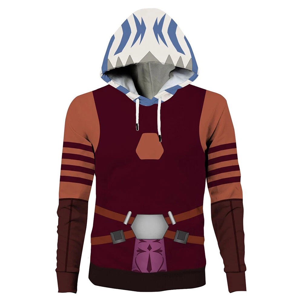 Star Wars The Clone Ahsoka Tano Wars Hoodie Hooded Sweatshirt Jacket Costume