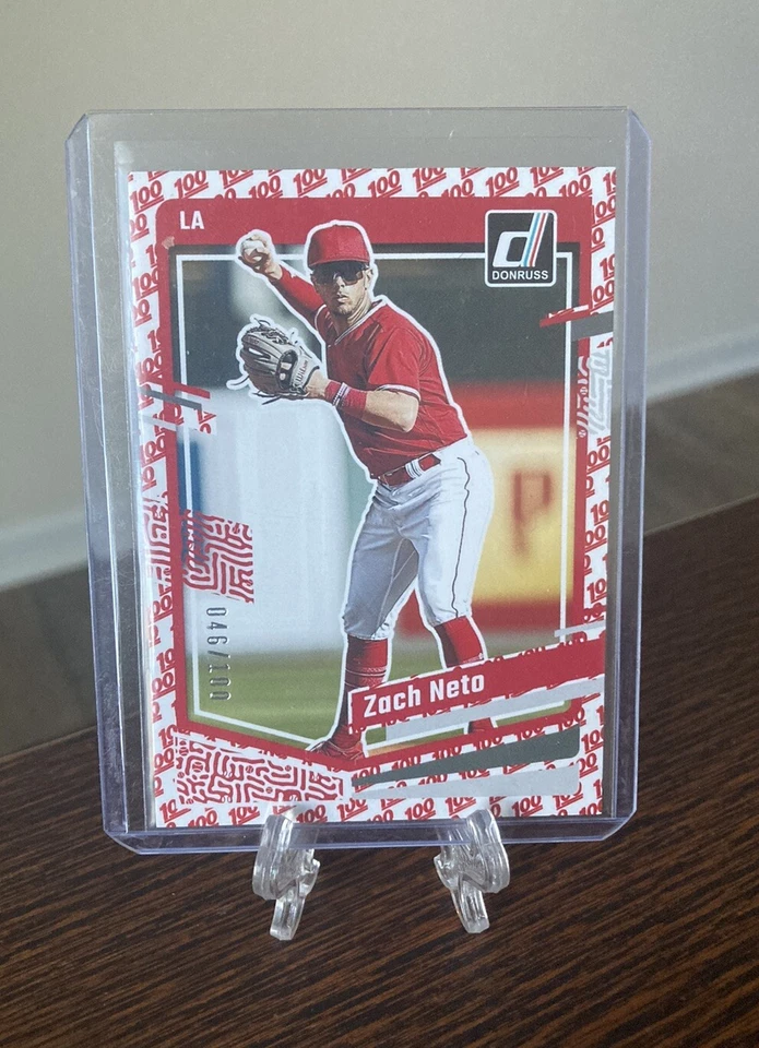 Zach Neto 2023 Donruss #103 #d To /100 RARE RC rookie SP 💯 One Hundred Parallel - Image 3 of 3