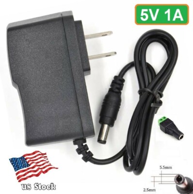5V 1A AC/DC Adapter (wall wart) Power Supply for CCTV Cameras / Home Electronics