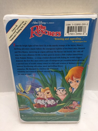The Rescuers VHS Black Diamond Walt Disney Nice! Look👀🔥🔥 - Picture 3 of 5