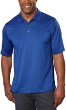 Kirkland Signature Men's Moisture Wicking Performance Polo Blue 