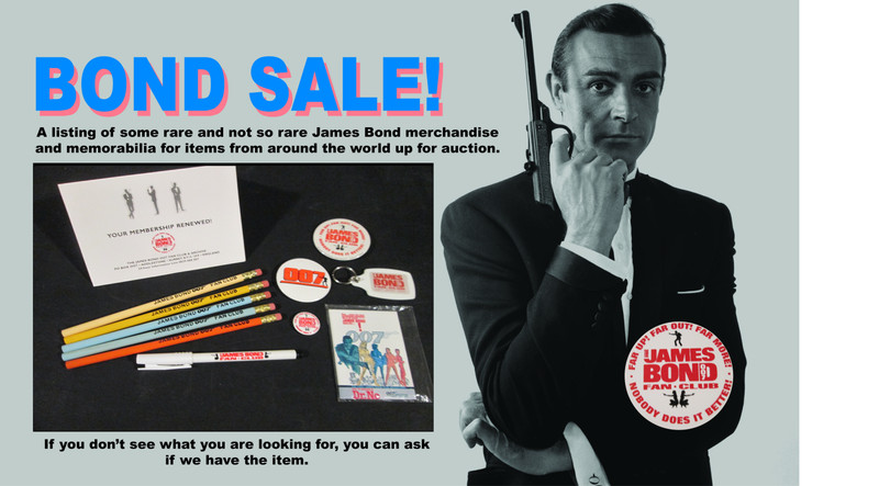 James Bond 007 Fan Club - Assorted Club pieces - Many Rare!