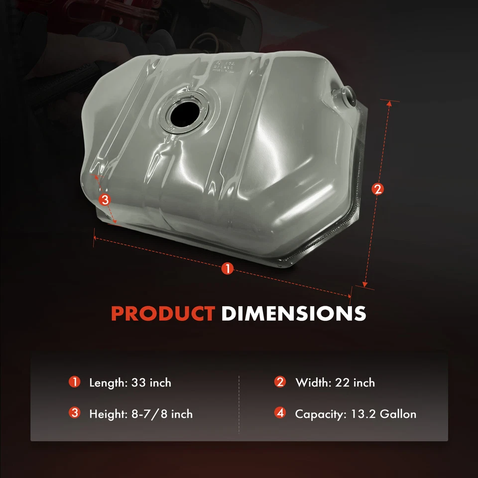 Tanque de combustible plateado de 13,2 galones para Chevrolet S10 Blazer GMC S15 Jimmy 1983-1985 Foto 4 de 4