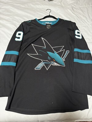 Evander Kane San Jose Sharks Black Stealth Authentic Adidas Jersey Size  46