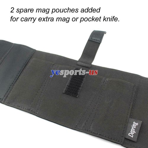 Ambidextrous Concealment Ankle Holster with 2 Mag Pouches Fits Ruger LC9 LCP - Picture 5 of 10