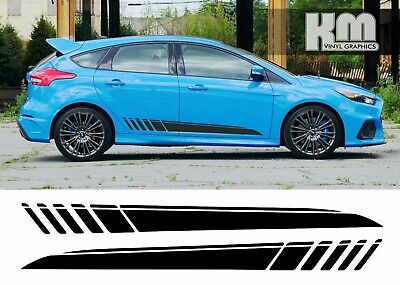 Ford Focus Rs Vinyl Side Stripes Sticker Decals Various Colours Ebay