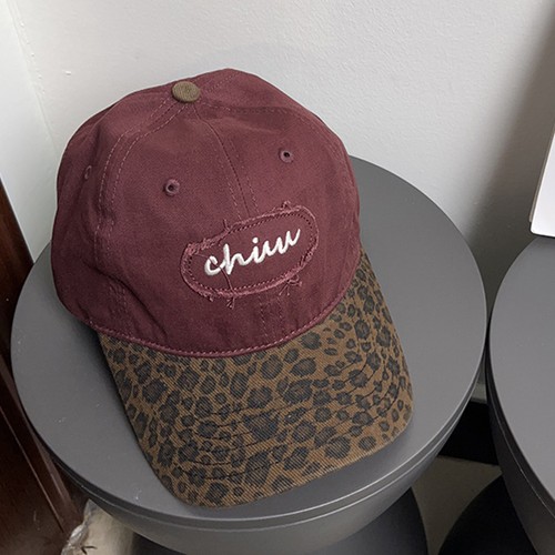 Vintage Adjustable Leopard Baseball Hat Cotton Sunshade Embroidered Baseball -wa - Picture 16 of 16