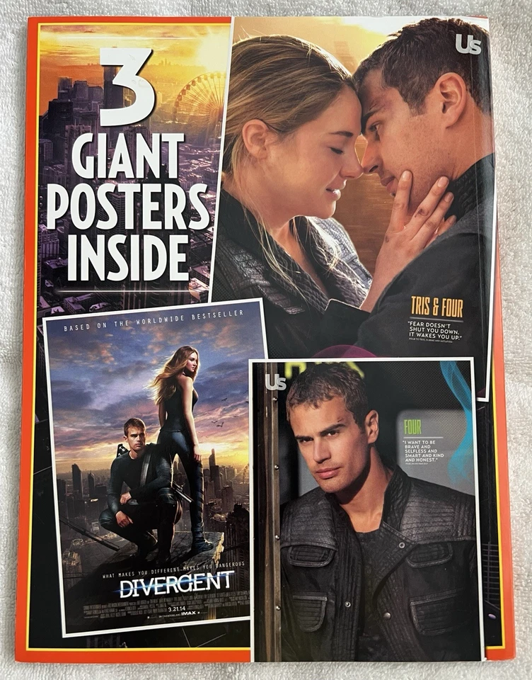 Us Magazine Collector's Edition - The Sexy Stars of Divergent -2014-With Posters - Image 2 of 4