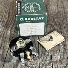 Clarostat A58-400 Ohm Potentiometer Wire Wound 3W Rotary Pick-A-Shaft NOS
