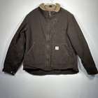 Large Carhartt Canyon Sandstone Sierra Sherpa-Lined Jacket Brown WJ022 DKB