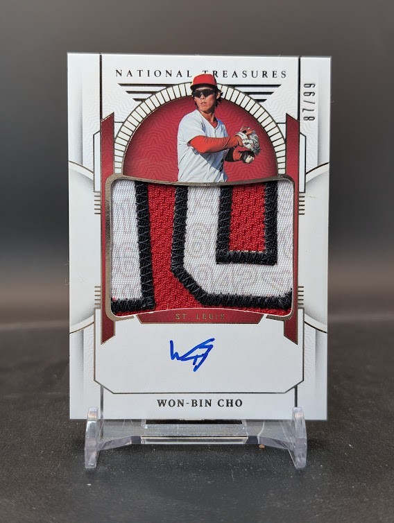 2024 Panini National Treasures Won-Bin Cho Prospect Patch Auto #87/99