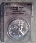 2020 BU American Silver Eagle ANACS MS70 (601)