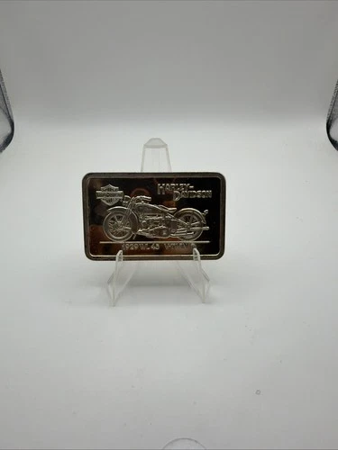 Harley Davidson Motorcycle 1929 WL 45 V-TWIN 1.4 tr oz .999 Silver Bar
