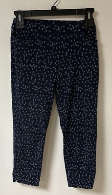 Slim-station By Multiples Navy Pull On Pants Rayon Blend Stretch Size 8