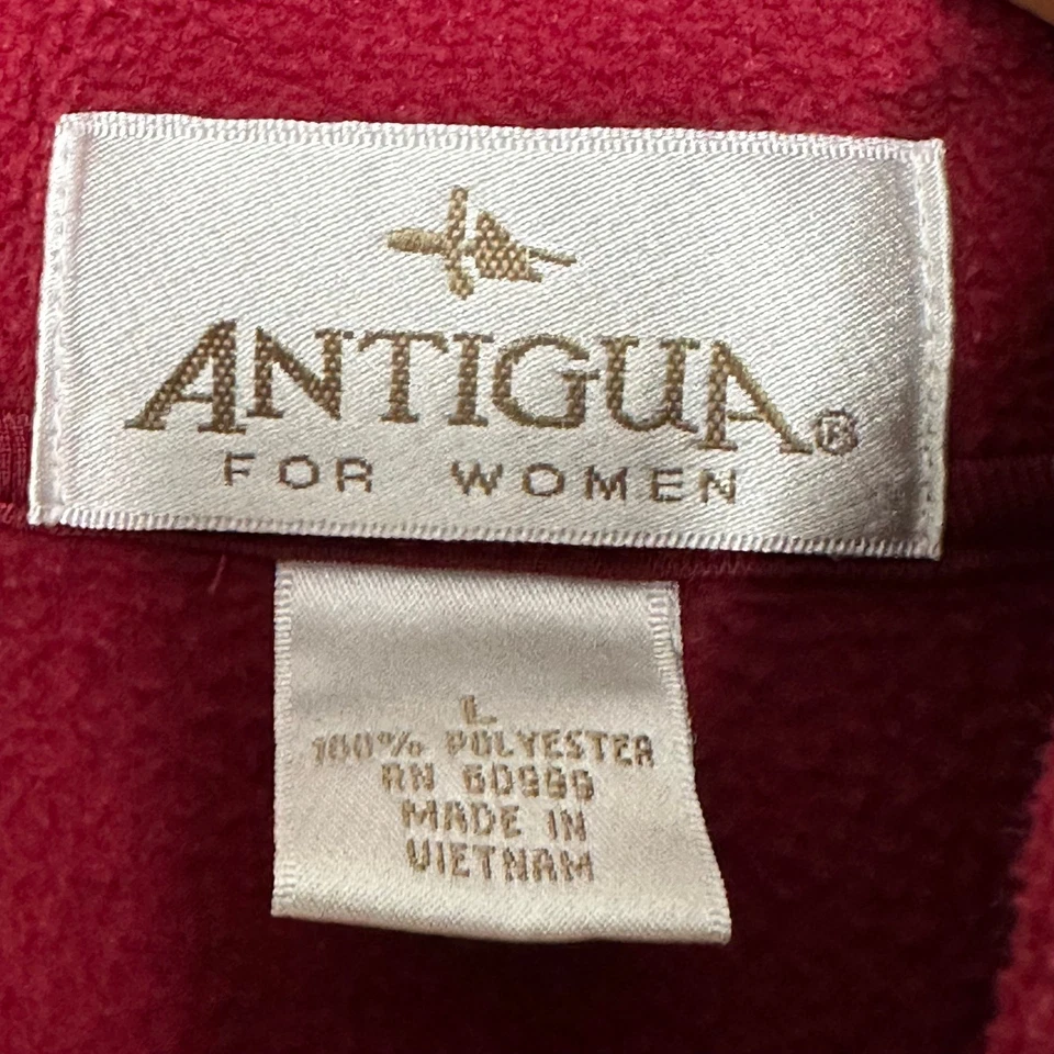 Pullover para mujer Antigua rojo Arkansas Razorbacks polar 1/4 cremallera talla L Foto 4 de 4