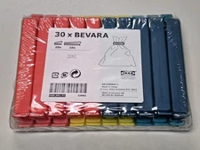 NEW 30 Pack IKEA Multicolor Bevara Food Storage Bag Sealing Clips NOS 103.391.71