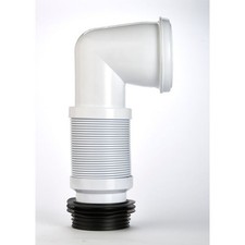 Flexible extendable WC toilet Pan Connector 90 Degree Bend 330-660mm flexi
