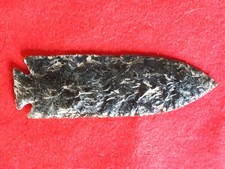 NATIVE AMERICAN "OBSIDIAN" ARROWHEAD, 6.25" BLACK COLORED POINT,  ATL-0326*09000