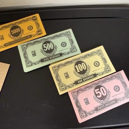 Vintage Milton Bradley Replacement Game Money Play $50 $100 $500 $5000 Only