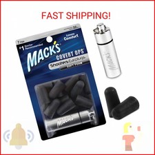 Mack's Covert Ops Soft Foam Shooting Ear Plugs, 7 Pair Plus Travel Case - 32 dB