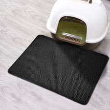 Cat Litter Mat with Gift Double Layer Waterproof Pet Litter Box Mat Non-Slip San