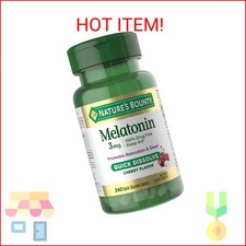 Nature's Bounty Melatonin 3mg Quick Dissolve, Sleep Aid Supplement, Sleep Aids f