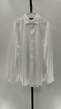Quince Women Organic Cotton Stretch Twill Dress Shirt White Sleeved Top XL