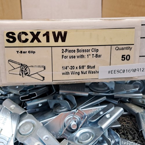 Minerallac SCX1W. 2-Piece Scissors Clips for 1" T-Bar Beam Clamp (50) - Picture 7 of 7