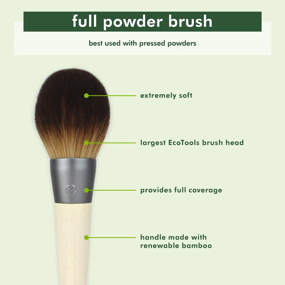 Ecotools Full Powder Brush For Loose And Pressed Powder Vegan Cruelty Free - Image 4 of 4