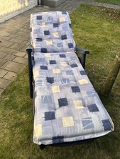 Gartenliege Auflage/ Sitz- Liegenpolster, ATRI, blau, gebraucht