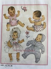 Lot Of 4 Vintage Doll Clothing Patterns From The Classic Kid Collection