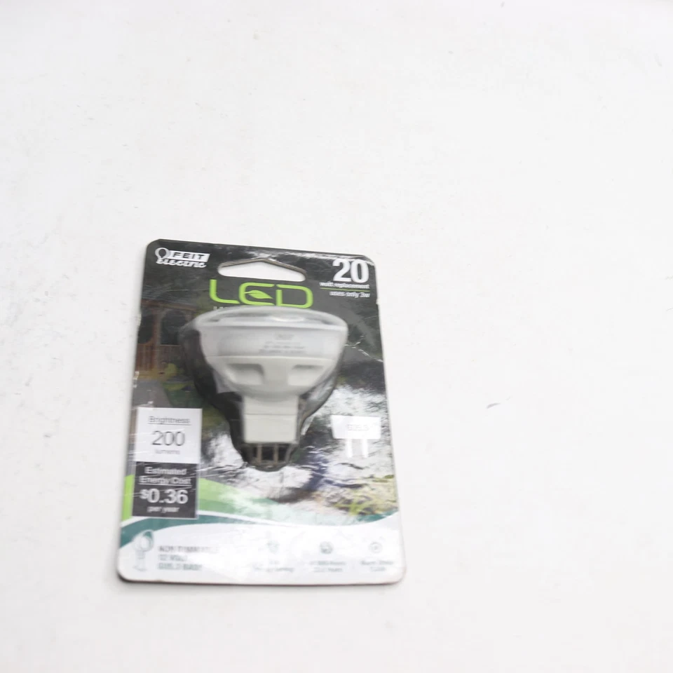 Feit Electric Landscape Garden Light Bulb 2-Pin 3000K MR16 GU5.3 20W Eqv 12V - Image 2 of 4